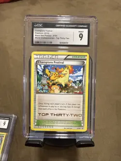 Pokemon Champions Festival 2015 World Champs. Top Thirty-Two Promo XY91 CGC 9 - Image 1