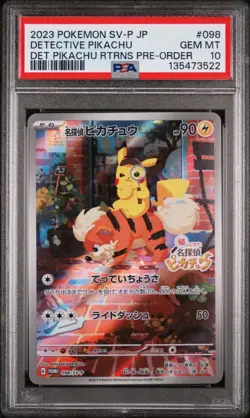 PSA 10 GM Pokemon Pikachu 098/SV-P Detective Pikachu Returns Promo Japanese - Image 1