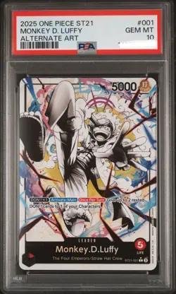 OnePiece PSA 10 Monkey D. Luffy ST21-001 English Ver Starter Deck Set Promo Card - Image 1