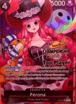 One Piece Card Game Perona Top player 2025-2026 English Promo Card DHL - Image 1