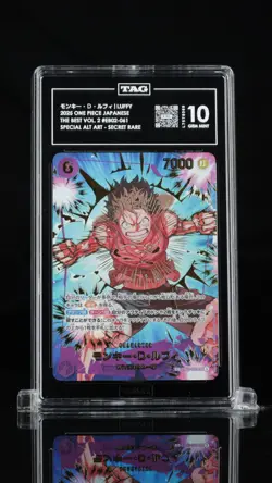 TAG 10 GEM MINT Japanese One Piece 2025 Monkey Luffy EB02-061 Special ALT ART NR - Image 1