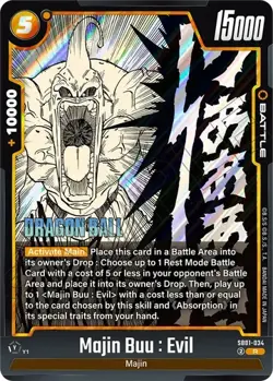Majin Buu : Evil SB01-034 DBS Fusion World Dragon Ball Card NM - Image 1