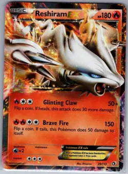 Reshiram EX 22/99 Next Destinies - Pokemon Card - NM - Image 1