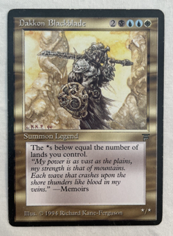 1x Dakkon Blackblade Legends MTG Magic the Gathering MP - Image 1
