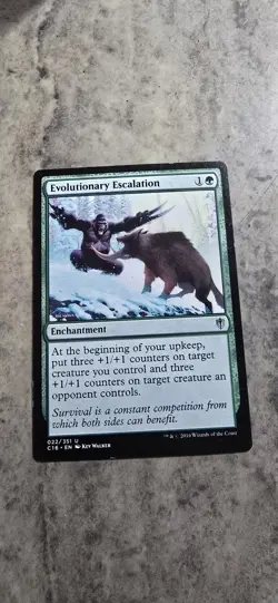 Evolutionary Escalation Commander 2016 Regular Enchantment Uncommon MTG NM - Image 1