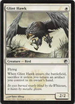 Glint Hawk C Scars of Mirrodin 10 - LP MTG - Image 1