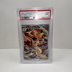 Pokemon 2025 Destined Rivals Ethan's Typhlosion Illustration Rare PSA 9 - Image 1