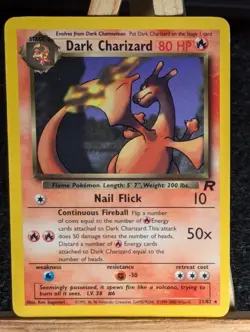 Dark Charizard 21/82 Non Holo Team Rocket Set Rare Pokemon WOTC NM - Image 1