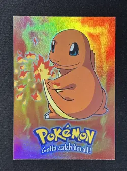 Charmander E4 Rainbow Foil Mewtwo Strikes Back Topps Pokemon The First Movie - Image 1