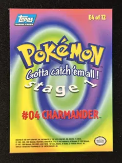 Charmander E4 Rainbow Foil Mewtwo Strikes Back Topps Pokemon The First Movie - Image 2
