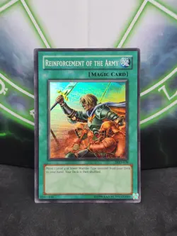 Yugioh Reinforcement of the Army LOD-028 Super Rare NM - Image 1
