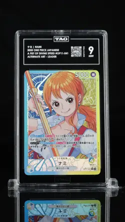 TAG 9 MINT Japanese One Piece 2025 NAMI OP11-041 ALTERNATE ART NR - Image 1
