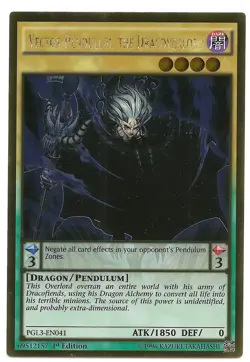 Vector Pendulum, the Dracoverlord PGL3-EN041 Gold Rare Yu-gi-oh Card 1st New - Image 3