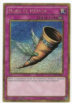 Horn of Heaven PGL3-EN034 Gold Secret Rare Yu-Gi-Oh Card 1st Edition New - Image 3