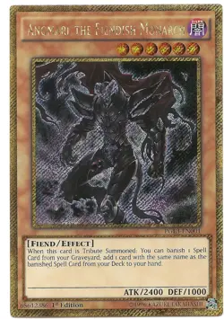 Angmarl the Fiendish Monarch PGL3-EN001 Gold Secret Rare Yu-gi-oh Card New - Image 1