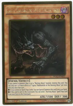 Cagna, Malebranche of the Burning Abyss PGL3-EN051 Gold Rare Yu-gi-oh Card 1st - Image 1