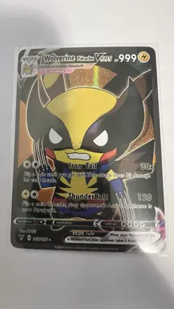 Wolverine Pikachu Fan Made Pokemon Card - Image 1