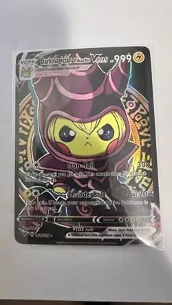 Dark Magician Pikachu Fan Made Pokemon Card - Image 1