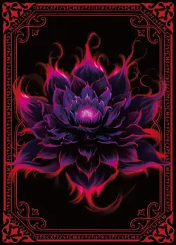 MTG Card Sleeves 100CT (Blood Black Lotus), Matte Art Card Sleeves, Matte Back & - Image 1