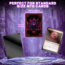 MTG Card Sleeves 100CT (Blood Black Lotus), Matte Art Card Sleeves, Matte Back & - Image 2