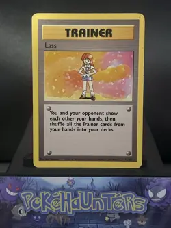 Pokemon Card Lass 75/102 Base Set Non Holo Rare Trainer Played - Image 1