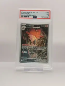 Volcarona Black Bolt Illustration Rare Pokemon TCG Card 100/086 PSA 7 English - Image 1