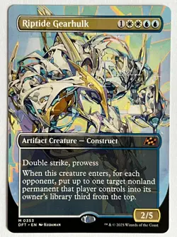 mtg borderless Riptide Gearhulk, mythic rare, Aetherdrift, unplayed - Image 1