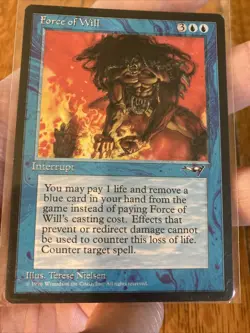 MTG Force of Will Alliances Regular Uncommon NM/EX b - Image 1