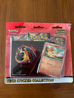 Pokemon Ascended Heroes Tech Sticker Collection Charmander New Sealed IN-HAND - Image 1