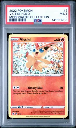 2022 Pokemon VICTINI Holo McDonald's Collection Promo 05/15 ~ PSA 9 - Image 1