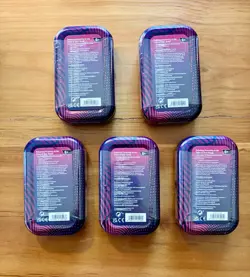 Pokemon TCG: Mega Evolution Mega Heroes Mini Tins Full Art Set Lot of 5 (Sealed) - Image 2