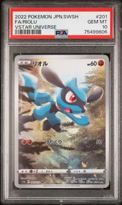 PSA 10 GEM MINT JAPANESE POKEMON 2022 RIOLU 201/172 VSTAR UNIVERSE S12a - Image 1