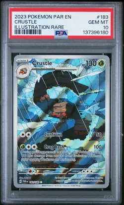 2023 POKEMON PAR EN-PARADOX RIFT ILLUSTRATION RARE #183 CRUSTLE PSA 10 - Image 1