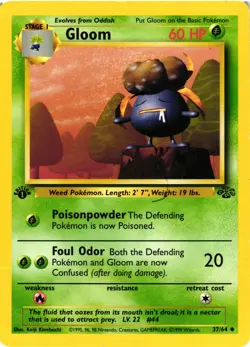 Pokemon TCG Gloom Jungle 37/64 Regular 1st Edition Uncommon DMG - Image 1