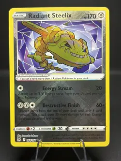 Pokemon Radiant Steelix 124/196 Lost Origin Holo NM - Image 1