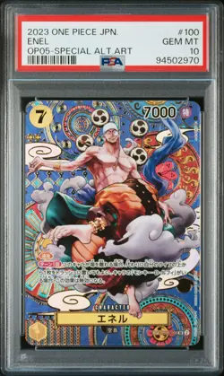 PSA 10 GEM MINT JAPANESE ONE PIECE 2023 ENEL OP05-100 SPECIAL ALT.ART - Image 1