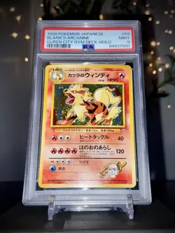 Pokemon Card Blaine's Arcanine Holo 1999 Gym 2 Japanese - PSA 9 - Image 1