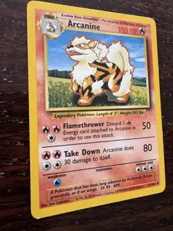 Arcanine 23/102 1999 Base Set Non-Holo English Pokemon Card - Image 2