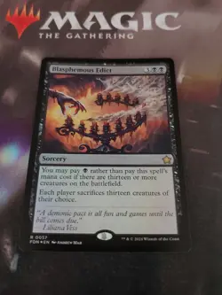 Mtg. Blasphemous Edict. Foil. Foundations. Pack Fresh - Image 1