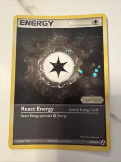 React Energy 82/92 Stamped Holo EX Legend Maker Pokemon Card - Image 2