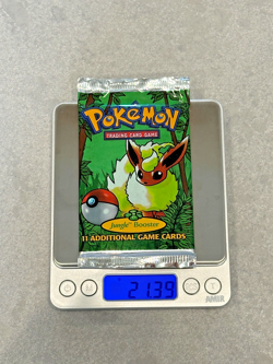 [21.39 grams Heavy] Pokemon Jungle Booster Pack Short Crimp SEALED Price Sticker - Image 1
