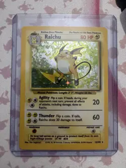 Pokemon TCG Base Set #14/102 Raichu Holo RARE NM *1 Owner* Fastship!! - Image 1
