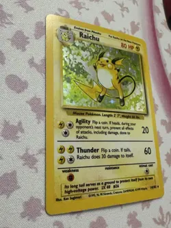 Pokemon TCG Base Set #14/102 Raichu Holo RARE NM *1 Owner* Fastship!! - Image 5