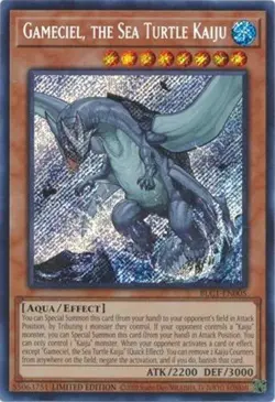 ** GAMECIEL, THE SEA TURTLE KAIJU ** 1ST EDITION SECRET RARE BLC1-EN005 YUGIOH! - Image 1