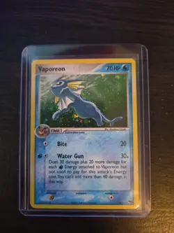 Pokemon TCG Vaporeon 6/17 Pop Series Promos, Holo Rare Card - Image 1