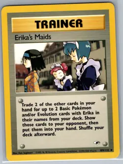 Erika's Maids 109/132 Non Holo Gym Heroes - Pokemon Card - LP - Image 1