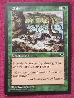 Magic The Gathering TEMPEST CHOKE green card MTG - Image 1