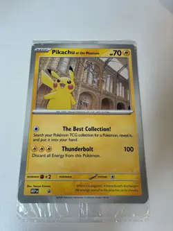 Pikachu at the Museum Jumbo Promo Card - Brand new and sealed. - Image 1