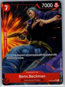 Benn.Beckman (Alt Art) OP09-009 English - One Piece Card - NM - Image 1