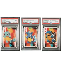 PSA9.10 1998 POKEMON TELEVI-KUN PLAYING CARDS SQUIRTLE WARTORTLE BLASTOISE set - Image 1